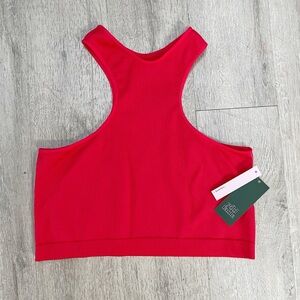NWT Wild Fable red ribbed cropped tank top size large